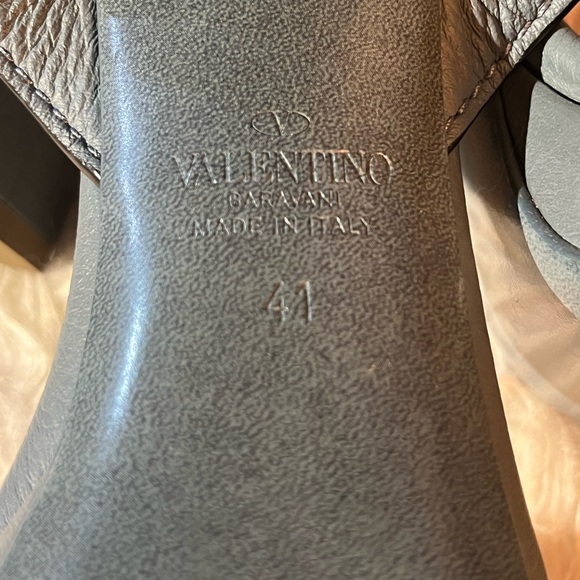 Sold VLOGO Valentino Platform Angle Wrap Sandals Shoes Sz 41 11"insole PRISTINE - Picture 10 of 13